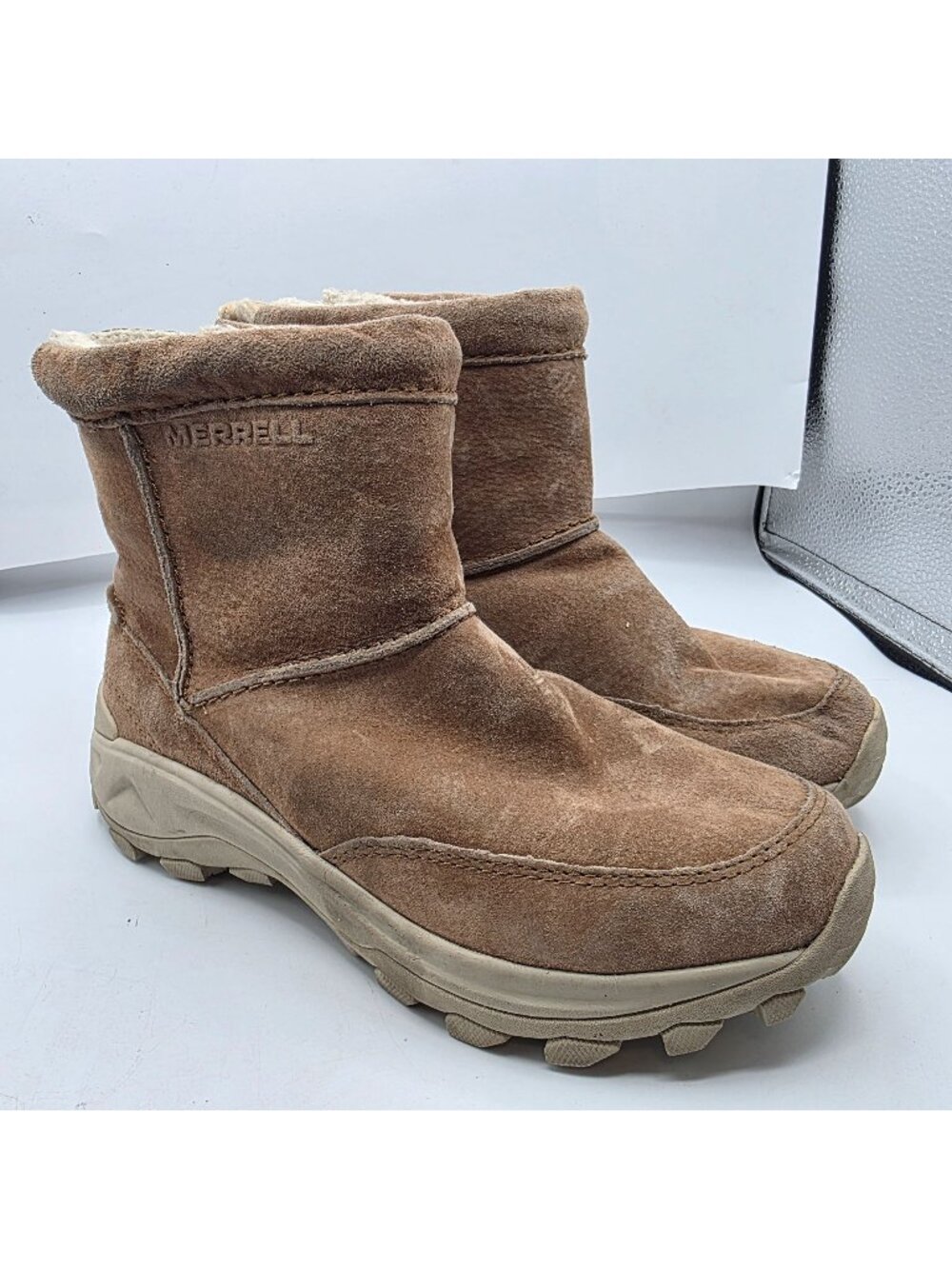 Merrell Pull On Womens 7.5 Brown Boots Casual Winter Outdoors Camping Gorpcore